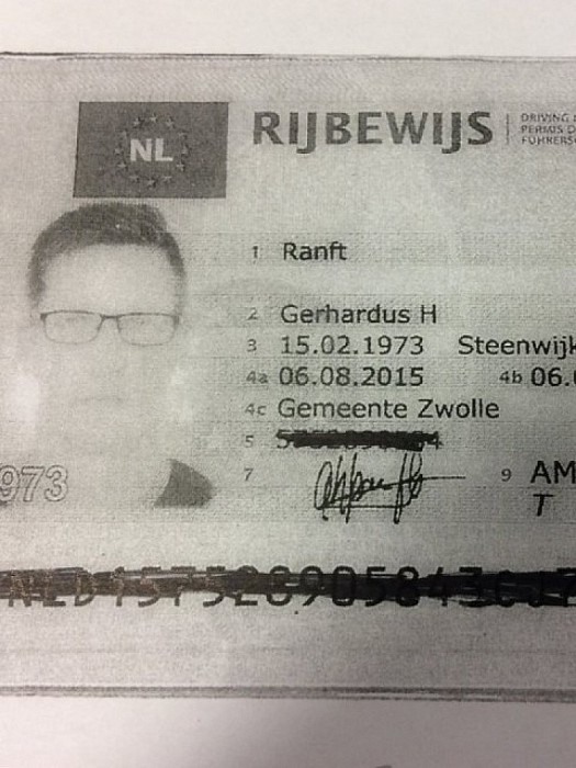 Dikke auto weg na proefrit - Foto: Eigen geleverde foto