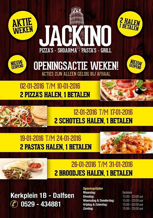 Jackino opent 2 januari met spectaculaire openingsactie weken
