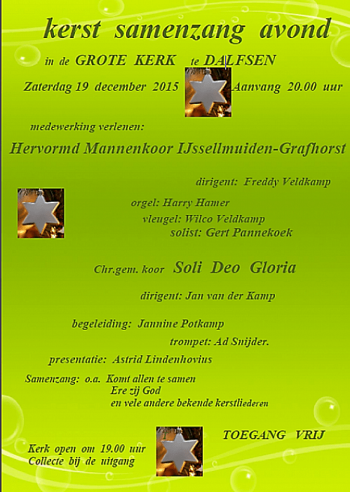 Kerst zang, met koor en trompetter