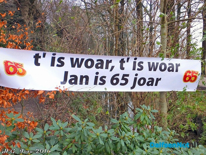 ’t is woar Jan is 65 joar. - Foto: H.G. Foto