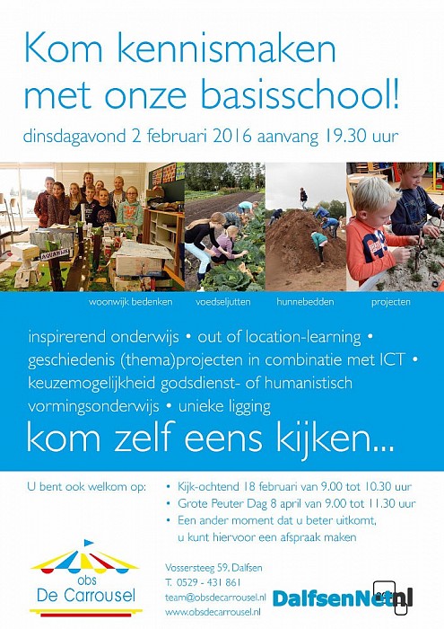 Kom kennis maken met onze basisschool.