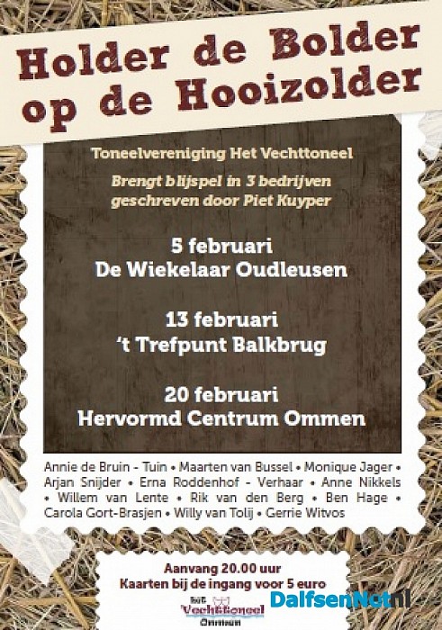 Het Vechttoneel komt met Boerenklucht