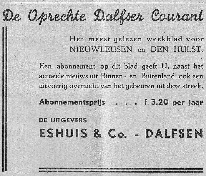 Oude foto Den Hulst – Nieuwleusen - Foto: Eigen geleverde foto