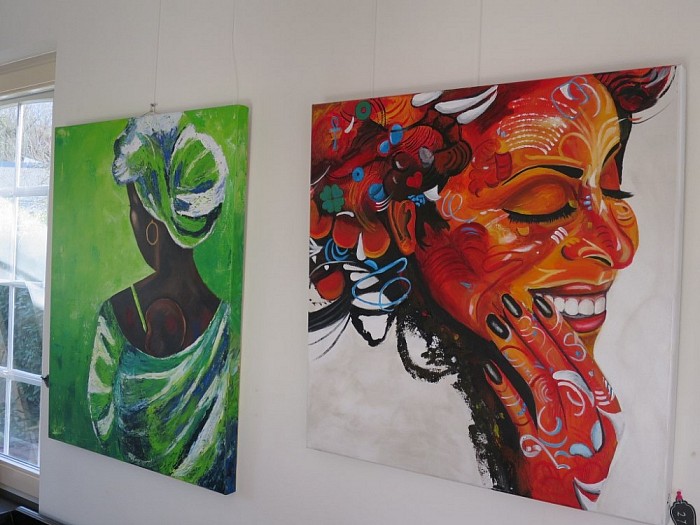 Bernhard Nijhout te zien op schilderij - Foto: Wim