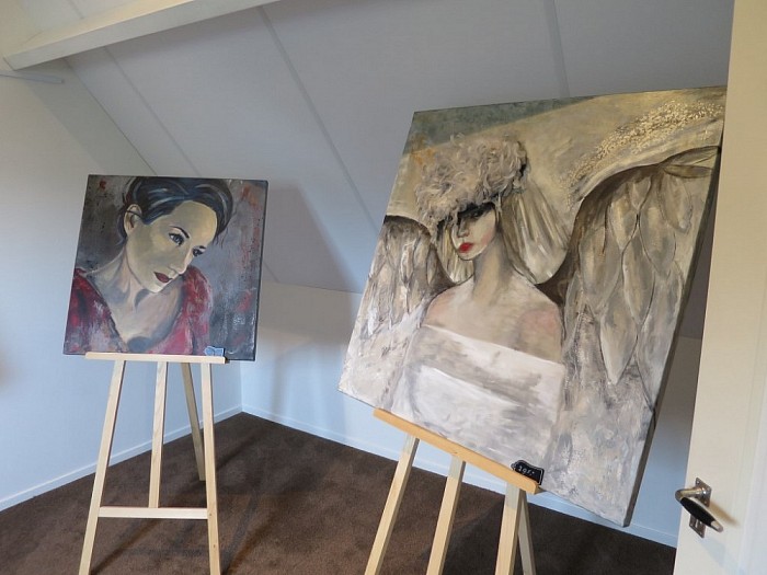 Bernhard Nijhout te zien op schilderij - Foto: Wim