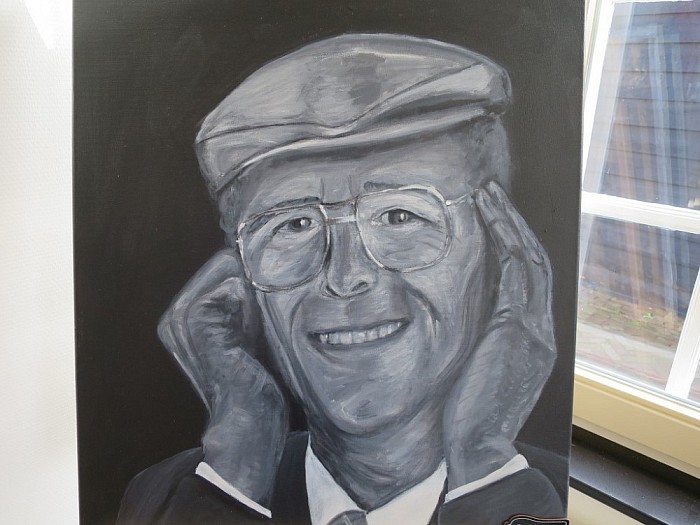 Bernhard Nijhout te zien op schilderij - Foto: Wim