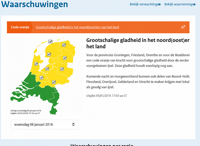 Waarschuwing: Morgen mogelijk ook hier ijzel