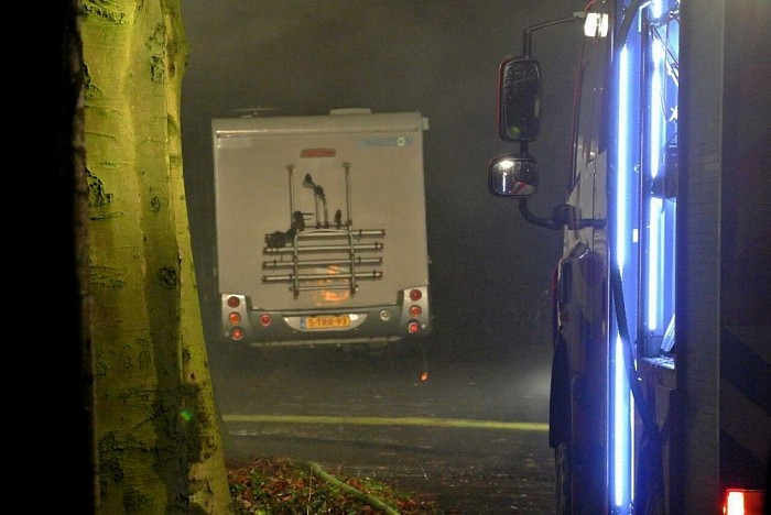 Brand kapschuur Lemelerveld - Foto: Niels Jansen