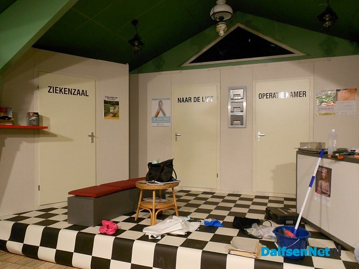 Het Boskamp ingericht als ziekenhuis