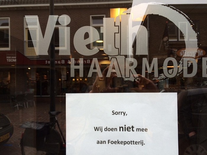 Sorry, Wij doen niet mee aan Foekepotterij - Foto: Eigen geleverde foto