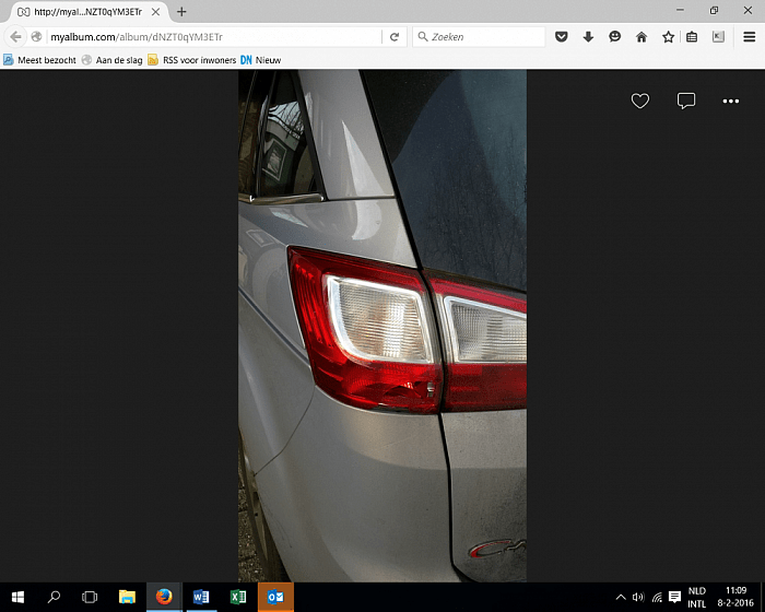 Ook zaterdag schade aan onze auto - Foto: Eigen geleverde foto