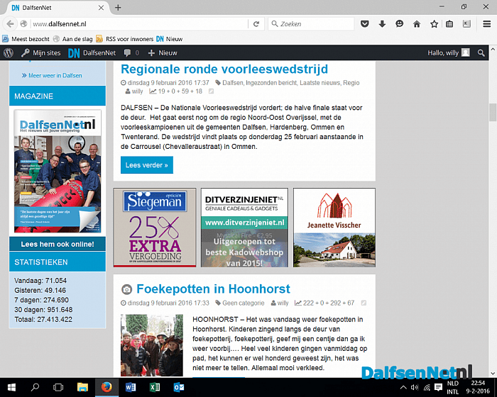 Slaat de teller op hol of zo?