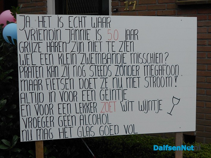Jannie is al weer 50 jaar
