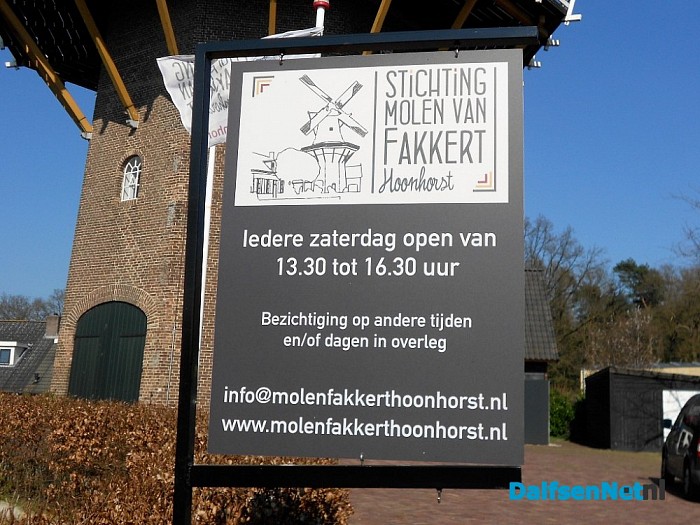 Duidelijk bord bij de molen