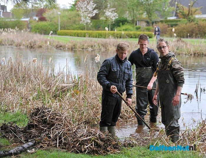 Visstekken gecreëerd aan de Polhaarweg vijver - Foto: Johan Bokma