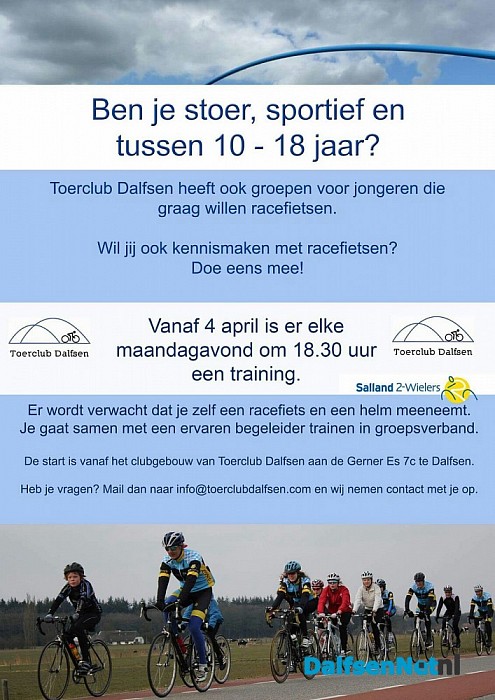 Jeugd en jongerenToerclub Dalfsen gaan van start