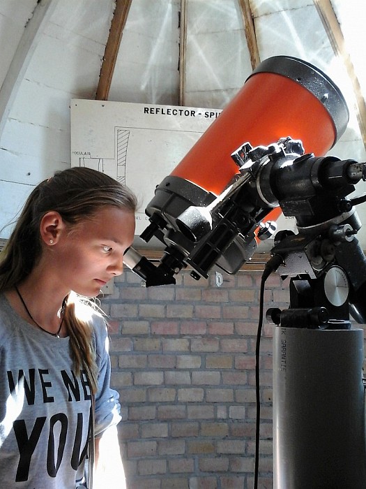 Baron van Dedemschool ziet de Mercuriusovergang - Foto: Eigen geleverde foto