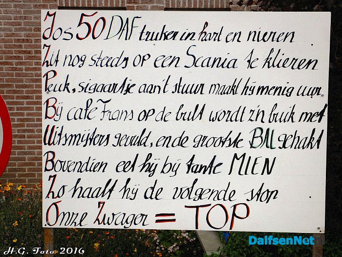 Jos Krisman 50 jaar. - Foto: H.G. Foto