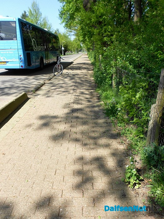 Fietspad zakt deels de grond in