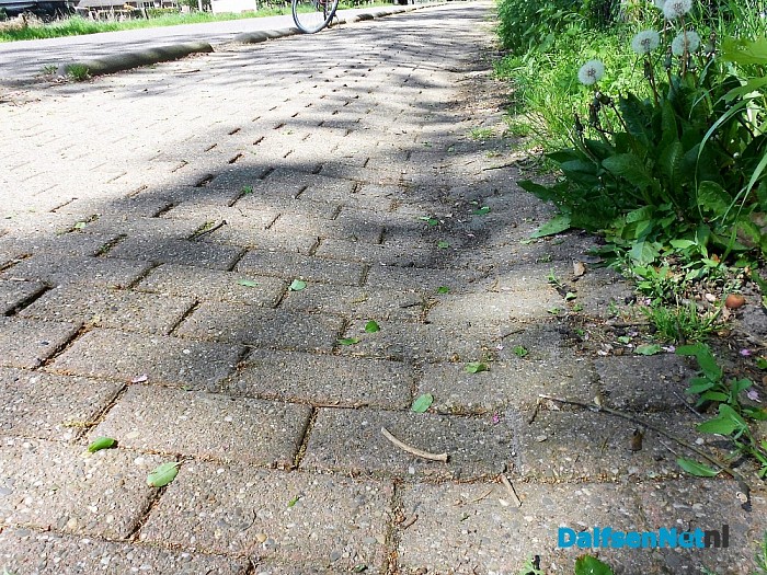Fietspad zakt deels de grond in