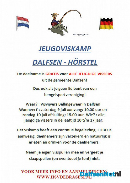 LET OP!!! Aanmelden Jeugdviskamp De Brasem