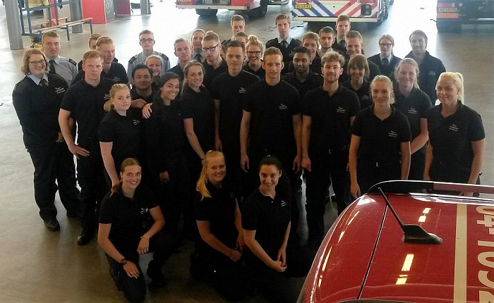 Studenten Landstede op bezoek bij brandweer - Foto: Eigen geleverde foto
