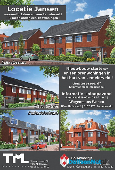 Nieuwbouw Zaal Jansen: vanavond infoavond