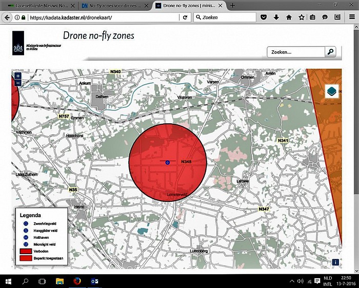 No-fly zones voor drones in kaart gebracht