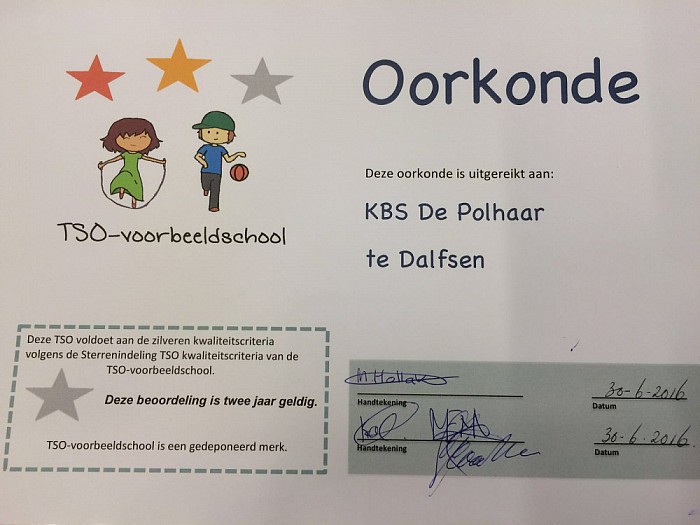 Zilveren ster voor de Polhaar - Foto: Eigen geleverde foto
