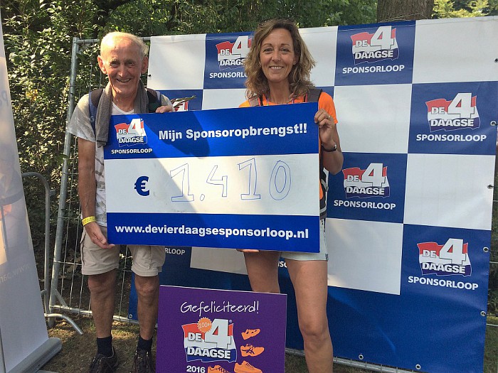 4 daagse Hein en Judith wil iedereen bedanken - Foto: Eigen geleverde foto