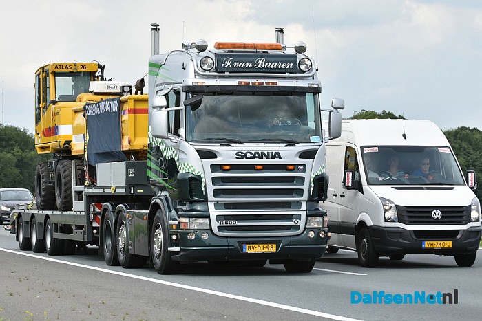 Uittocht truckstar festival 2016 op de A28 bij Zwolle - Foto: Johan Bokma