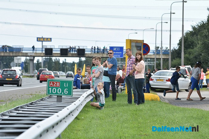 Uittocht truckstar festival 2016 op de A28 bij Zwolle - Foto: Johan Bokma