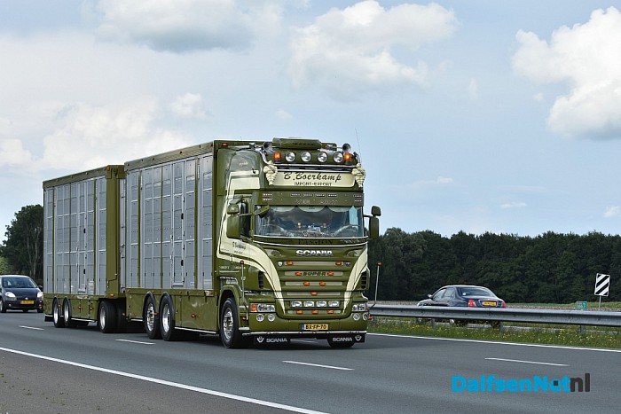 Uittocht truckstar festival 2016 op de A28 bij Zwolle - Foto: Johan Bokma