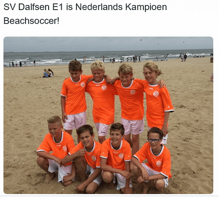 Dalfsen E1 Nederlands Kampioen Beachsoccer! - Foto: Eigen geleverde foto