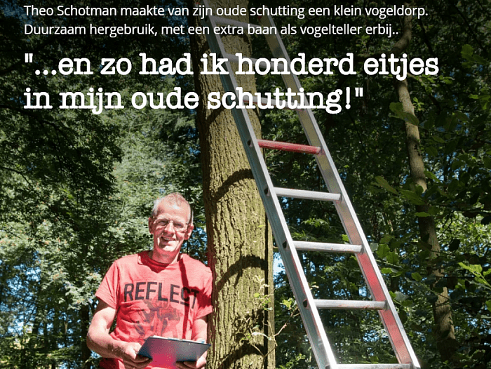 Groen Gebogen & ‘vogelhuisbaas’ Theo Schotman - Foto: Thomas Klomp