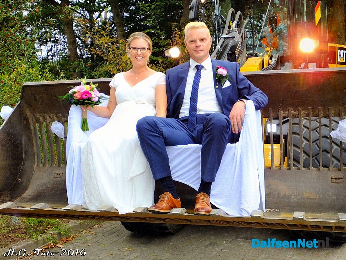 Gert en Marieke vandaag getrouwd. - Foto: H.G. Foto
