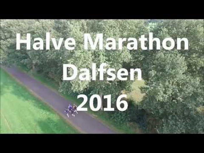 Een stukje halve marathon van boven af.