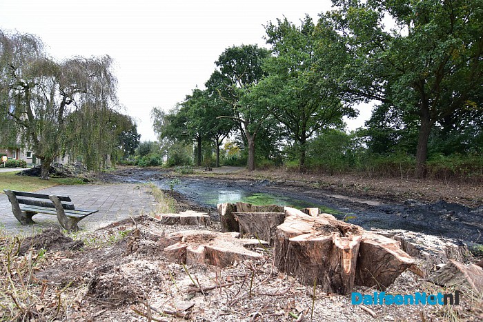 Vijver aan de Thomas à Kempislaan is nu leeg - Foto: Johan Bokma