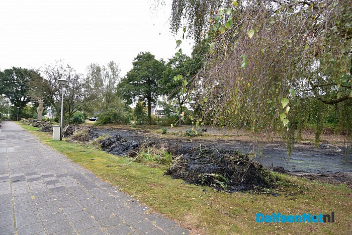 Vijver aan de Thomas à Kempislaan is nu leeg - Foto: Johan Bokma