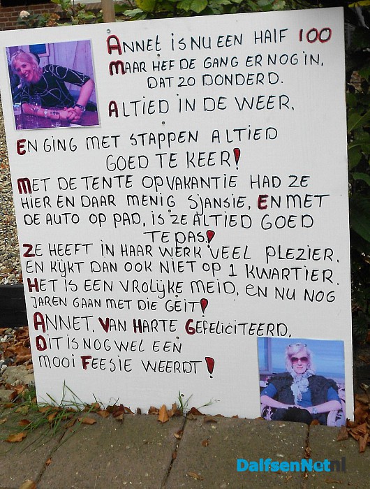 Annet is nu een half honderd