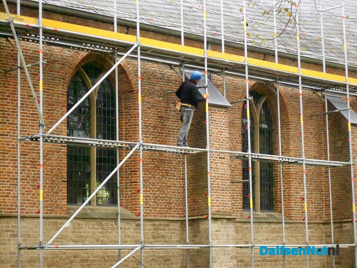 Grote kerk in de steigers