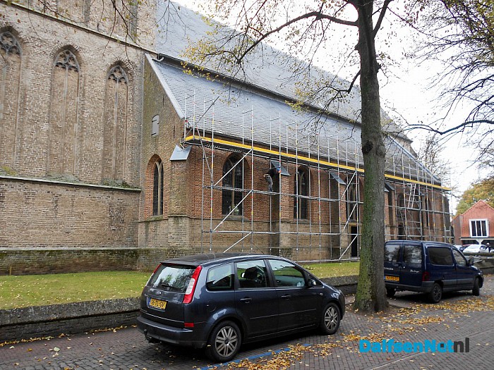 Grote kerk in de steigers
