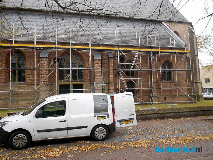 Grote kerk in de steigers
