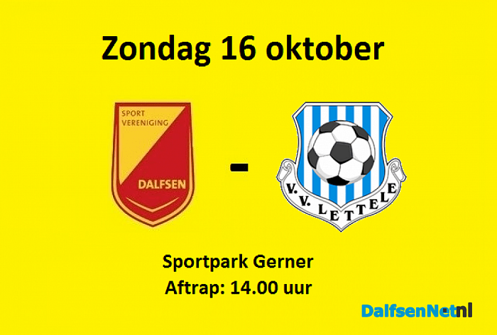 Dalfsen 1 speelt topper op Sportpark Gerner