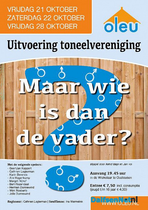 “Maar wie is dan de vader?” in de voorverkoop - Foto: Ingezonden foto