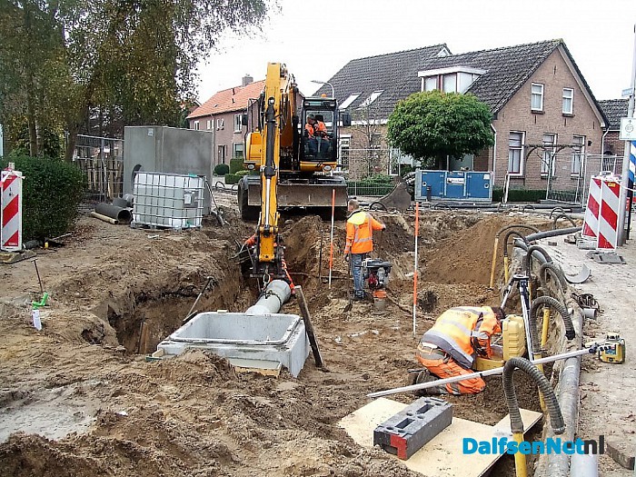 Rioleringswerkzaamheden in Hoonhorst - Foto: Wim