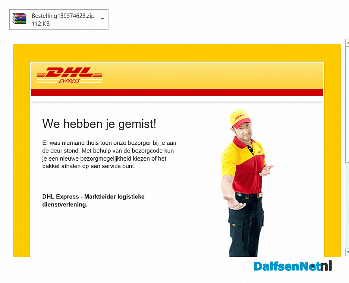 Kijk uit voor nepmail DHL