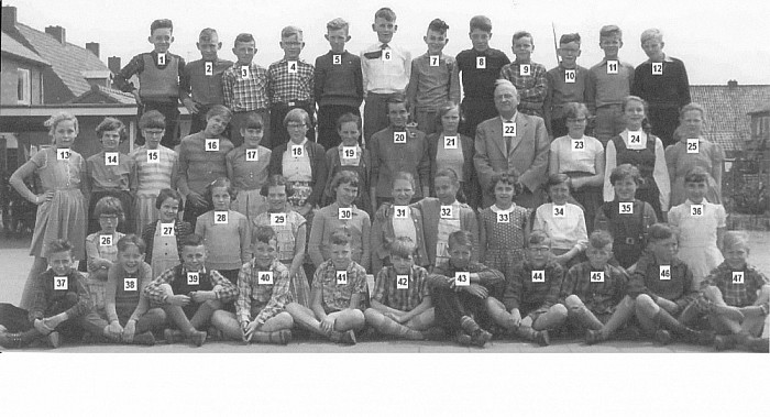 Klassenfoto uit 1957/1958 Kleine Veer - Foto: Historische Kring Dalfsen