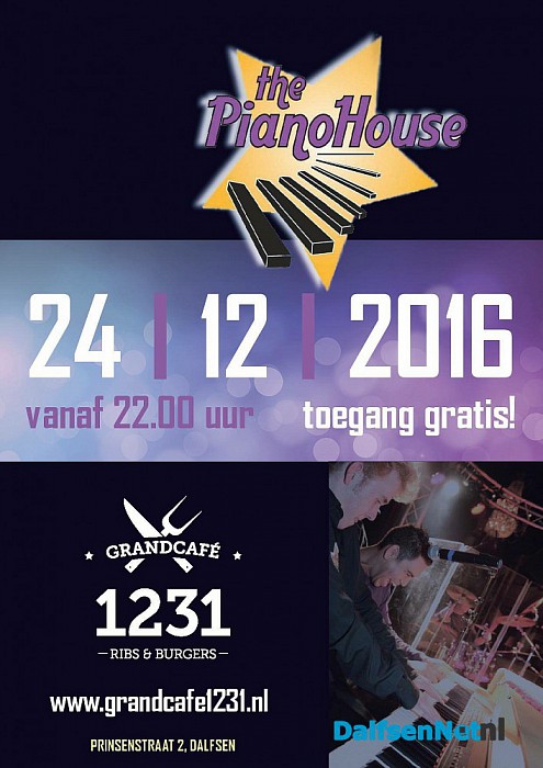 24 dec. The PianoHouse - Foto: Ingezonden foto