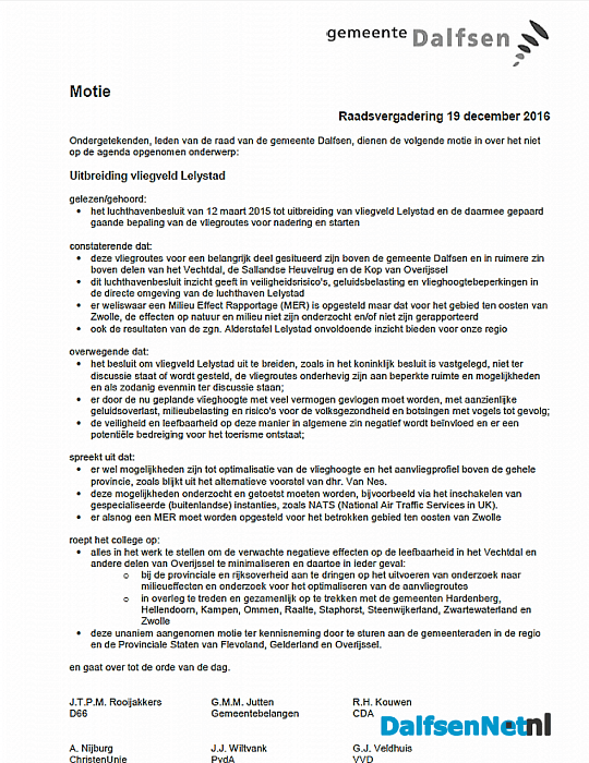 Inwoners onvoldoende bewust van laagvliegroute - Foto: Wim